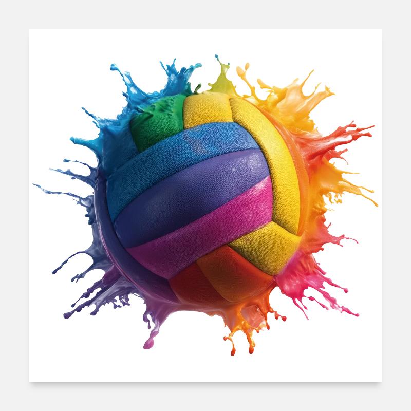 Volley-ball Poster 60 x 60 cm