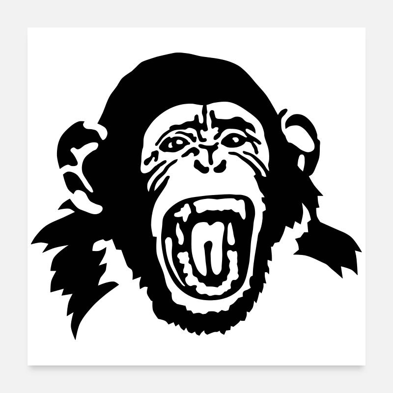 monkey Poster 24" x 24" (60x60 cm)