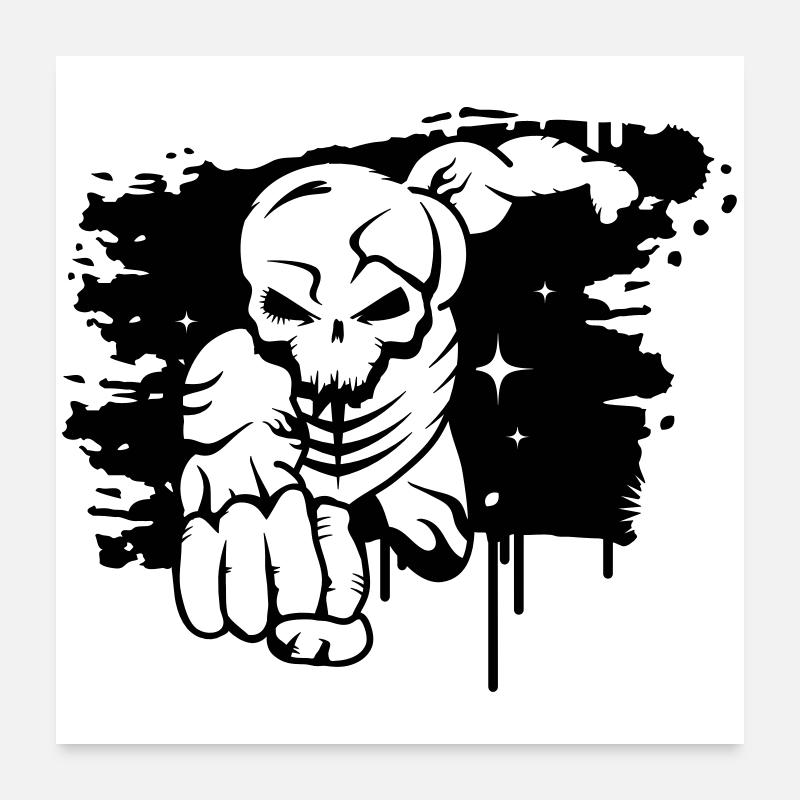 Un graffiti de super-héros mort Poster 60 x 60 cm