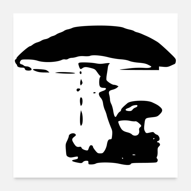 Champignon Sorcière Tube Chercheur de champignons Poster 60 x 60 cm