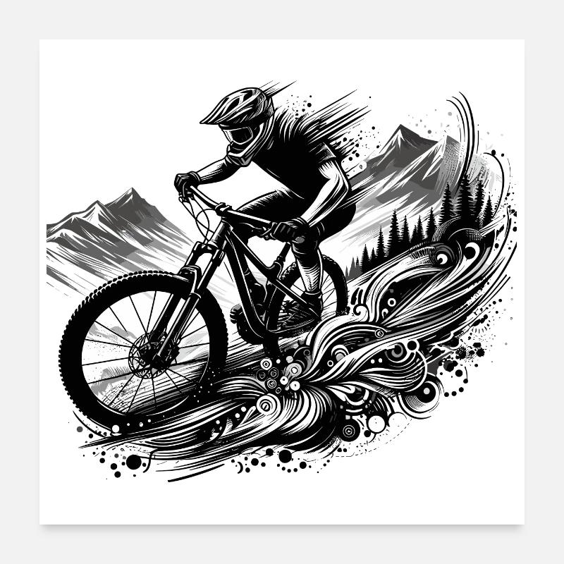 VTT VTT Descente Cadeau Poster 60 x 60 cm