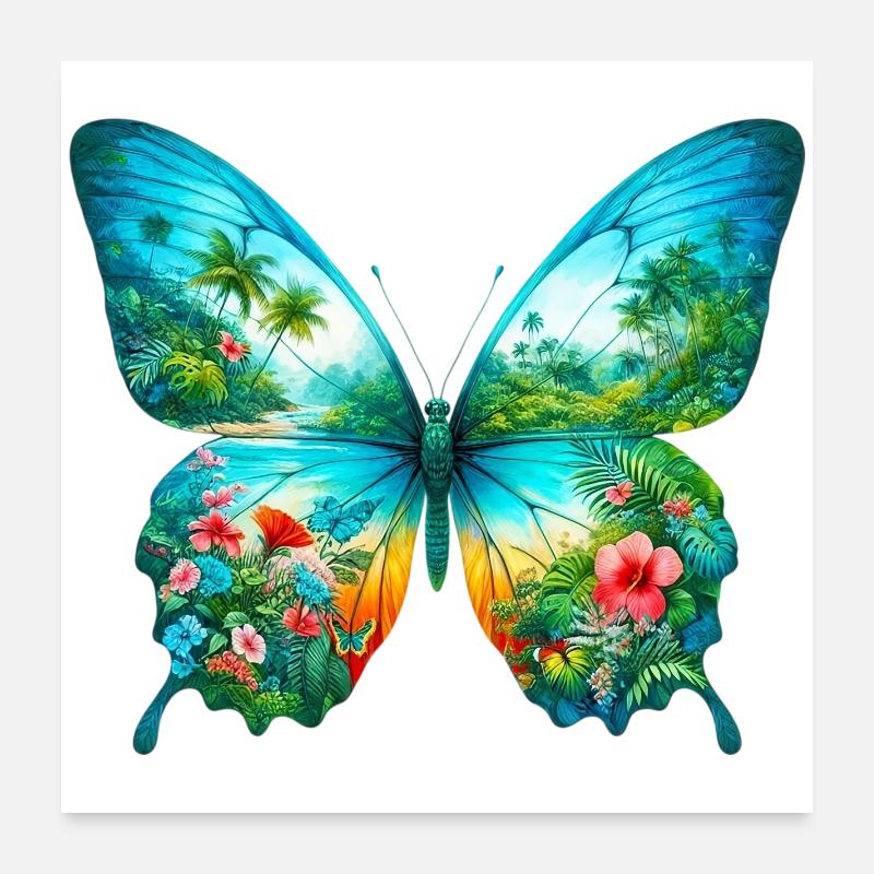 Papillon Poster 60 x 60 cm
