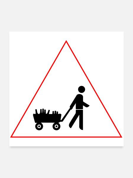 Männer und Bier - was braucht man(n) mehr? - Poster 60x60 cm - Weiß - Vorne