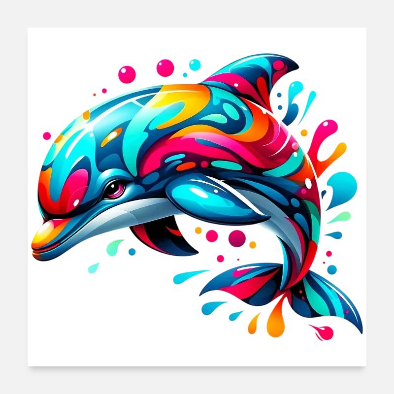 Dauphin Poster 60 x 60 cm
