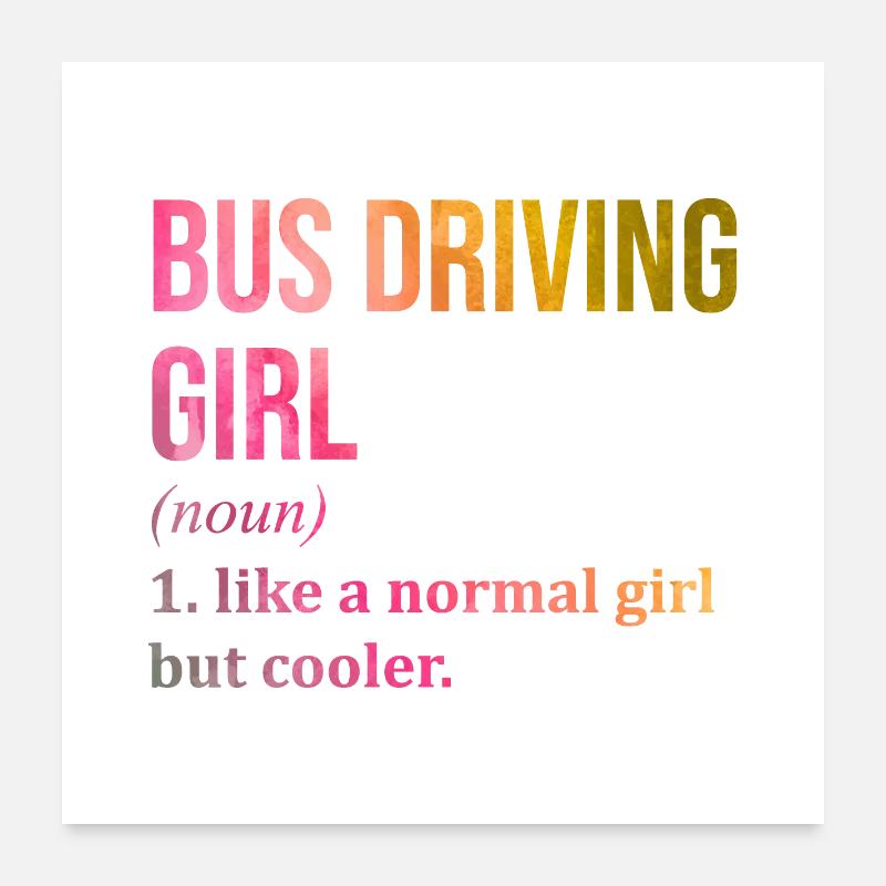 Bus Driver Poster 24" x 24" (60x60 cm)