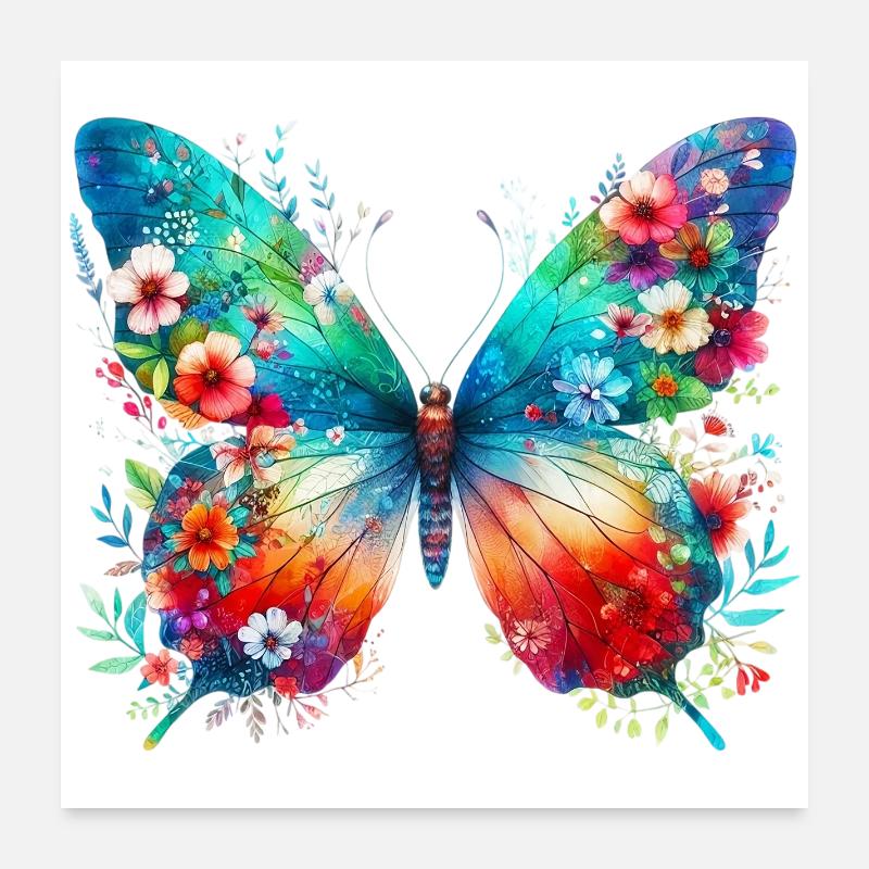 Schmetterling Poster 60x60 cm
