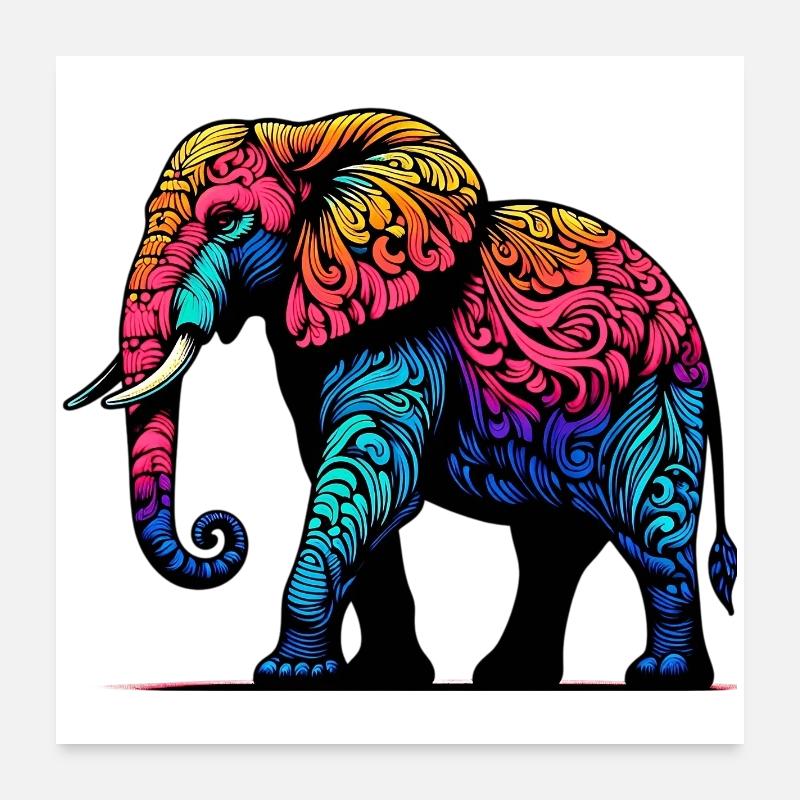 Elefant Poster 60x60 cm