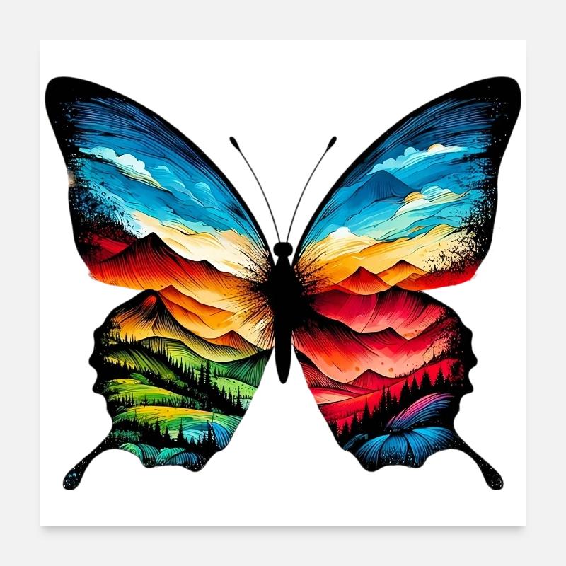 Butterfly Poster 24" x 24" (60x60 cm)