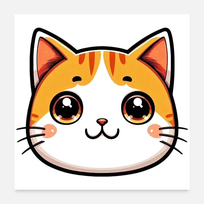 Chat Poster 60 x 60 cm