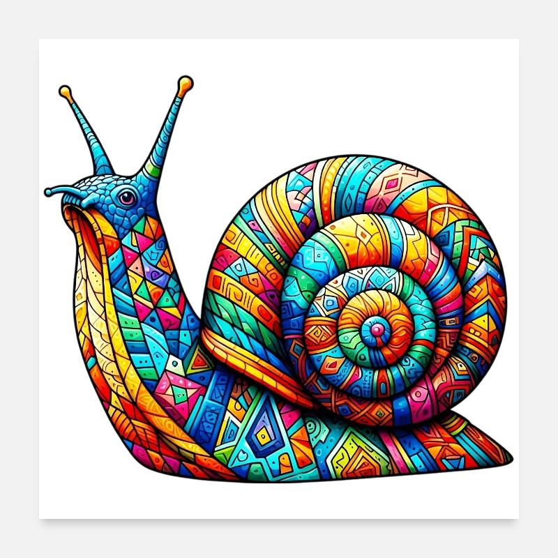 Snail Poster 24" x 24" (60x60 cm)
