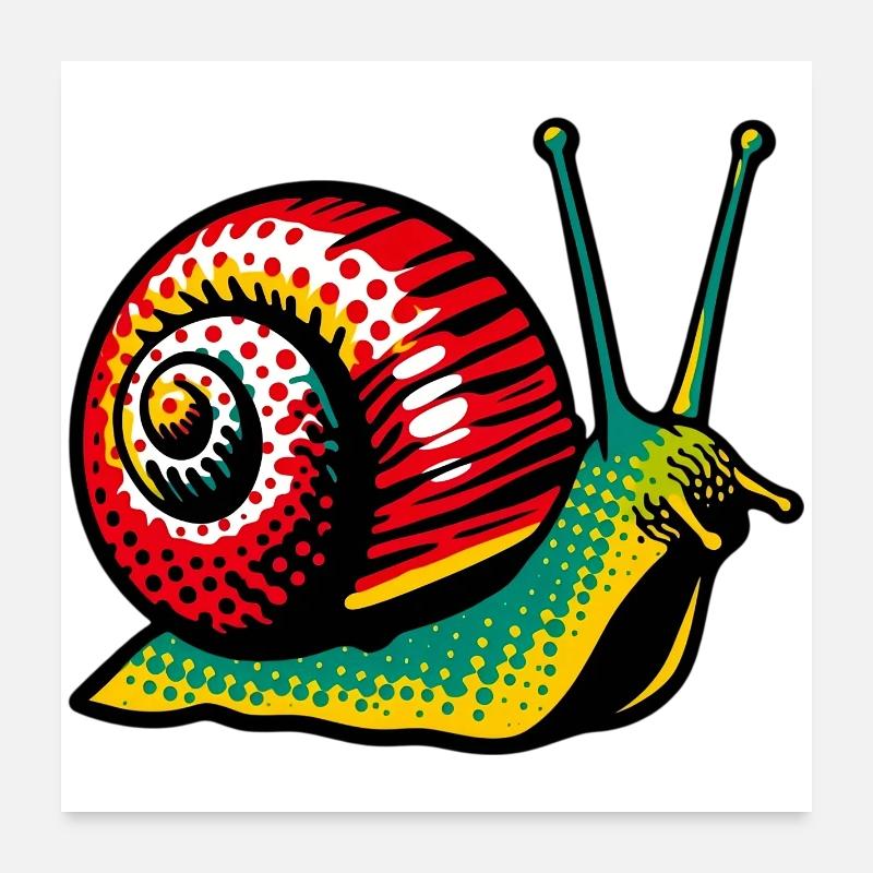 Schnecke Poster 60x60 cm
