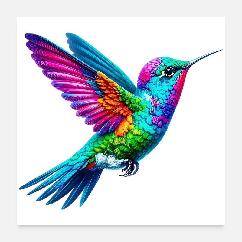 Colibri Poster 60 x 60 cm
