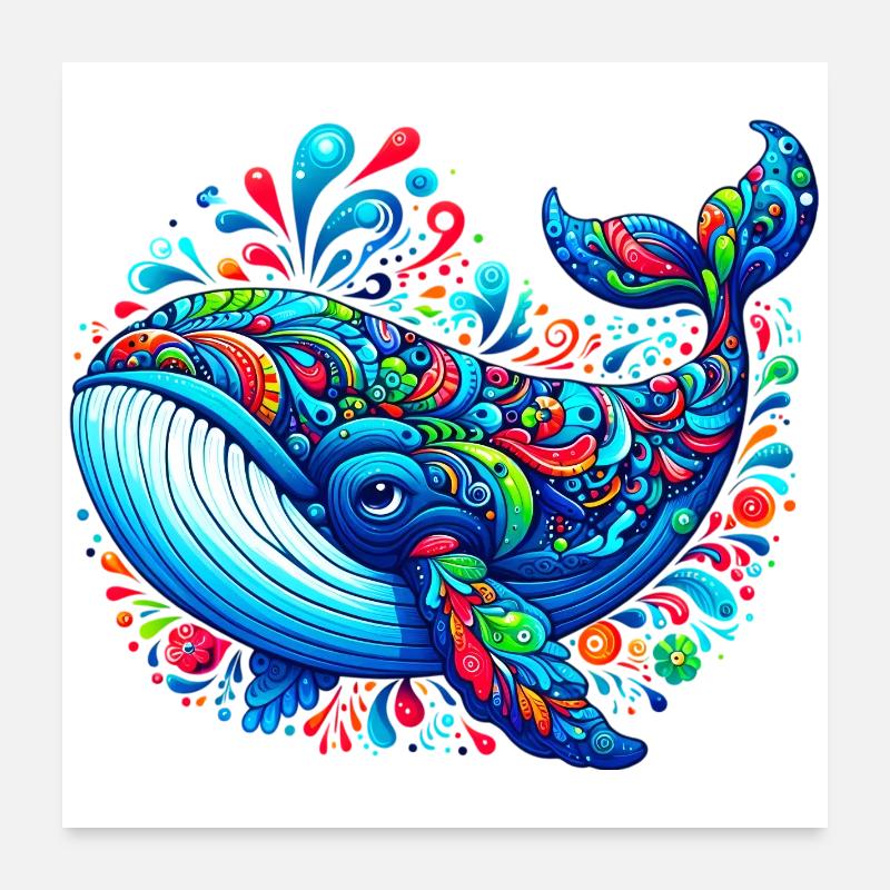 Baleine Poster 60 x 60 cm