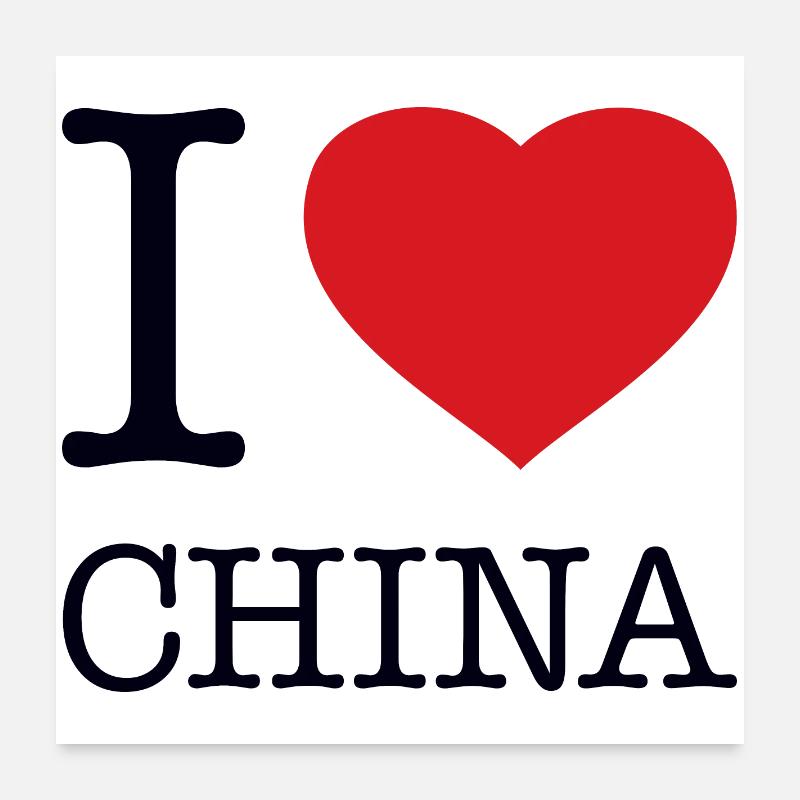 I LOVE CHINA Poster 60x60 cm