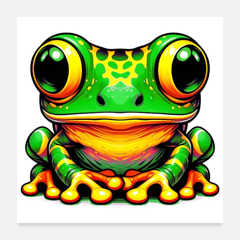 Frog Poster 24" x 24" (60x60 cm)