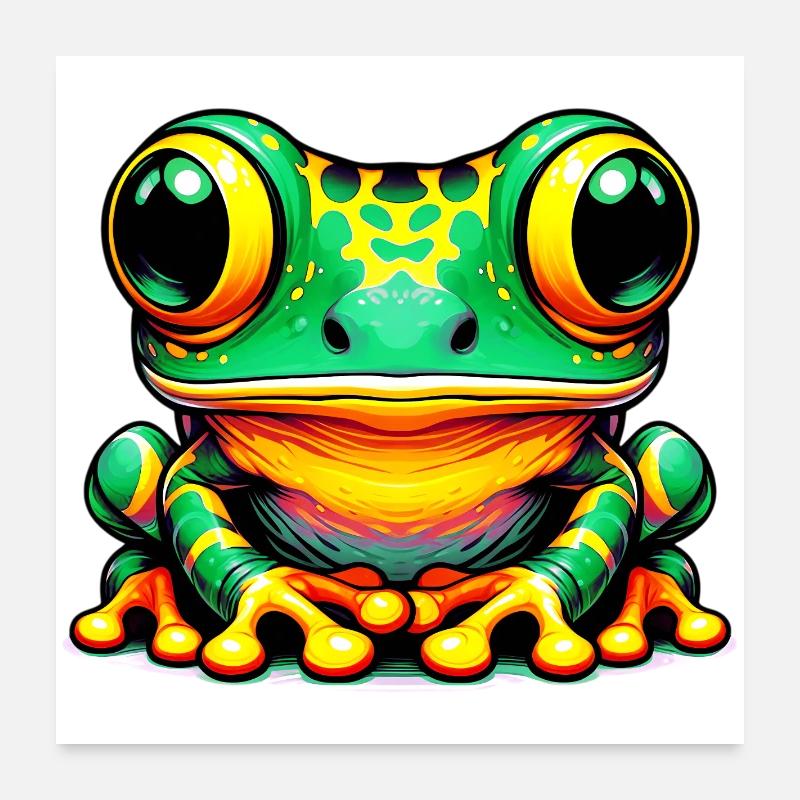Grenouille Poster 60 x 60 cm