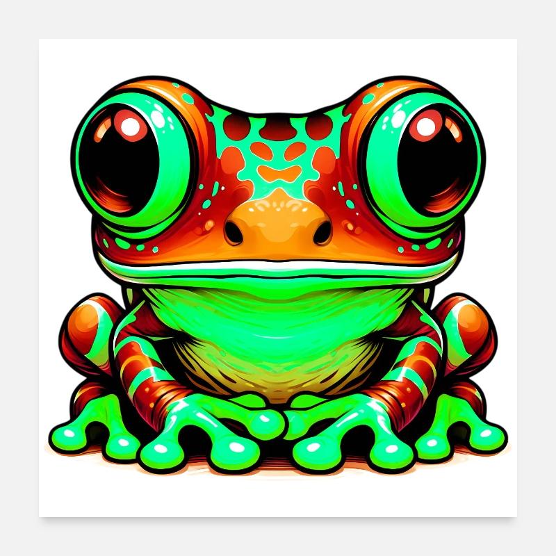 Frog Poster 24" x 24" (60x60 cm)