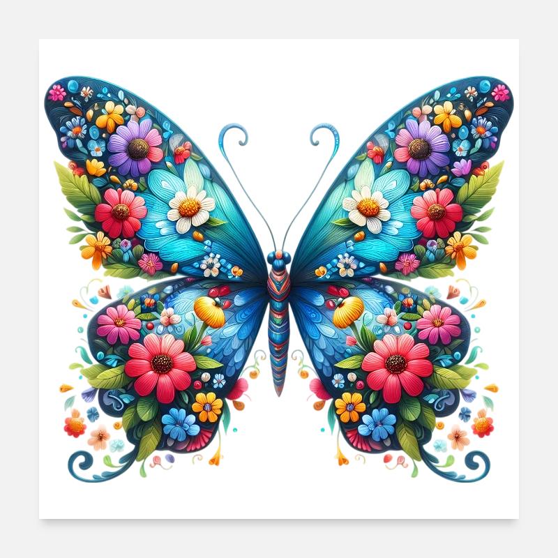 Schmetterling Poster 60x60 cm