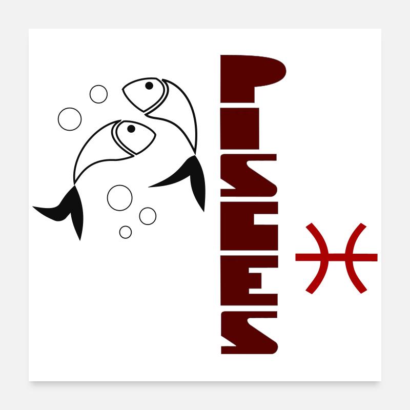 Fische Design von Cean Poster 60x60 cm