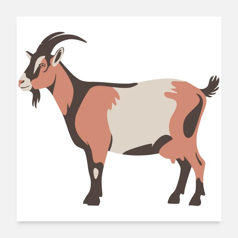 Ziege Poster 60x60 cm