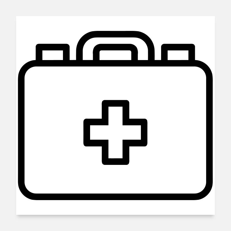 trousse de secours Poster 60 x 60 cm