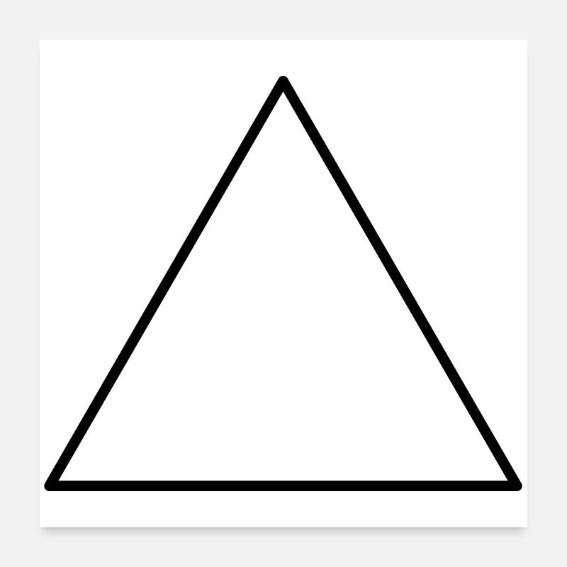 Symbol Dreieck gleichseitig Poster 60x60 cm