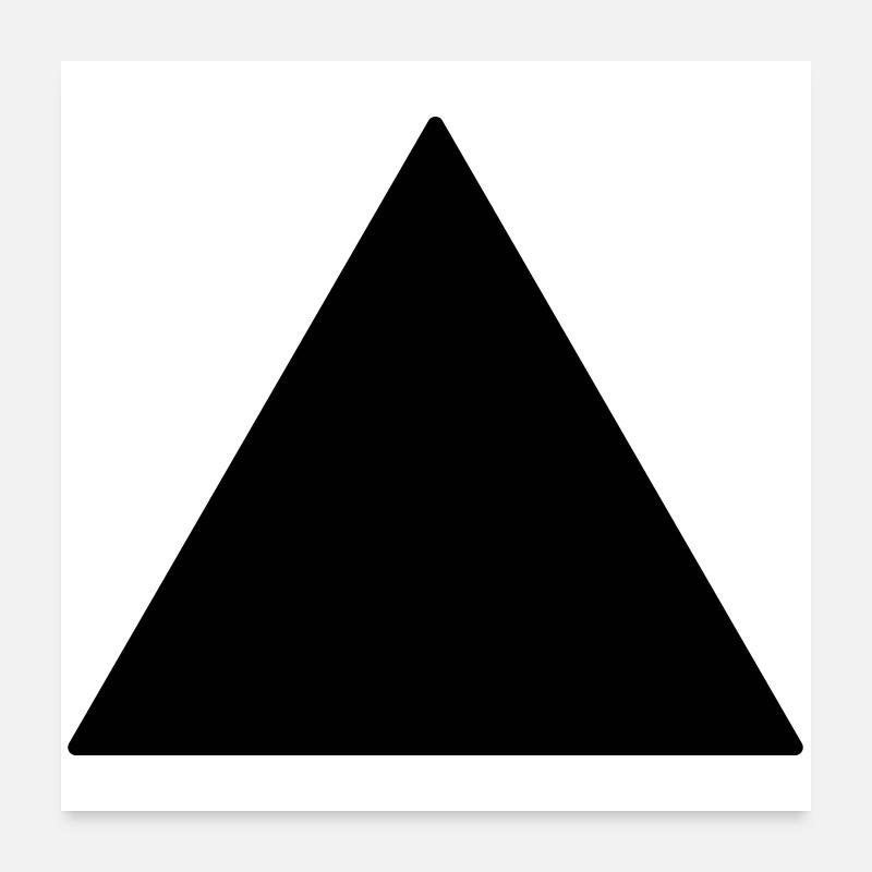 Triangle équilatéral de symbole noir Poster 60 x 60 cm