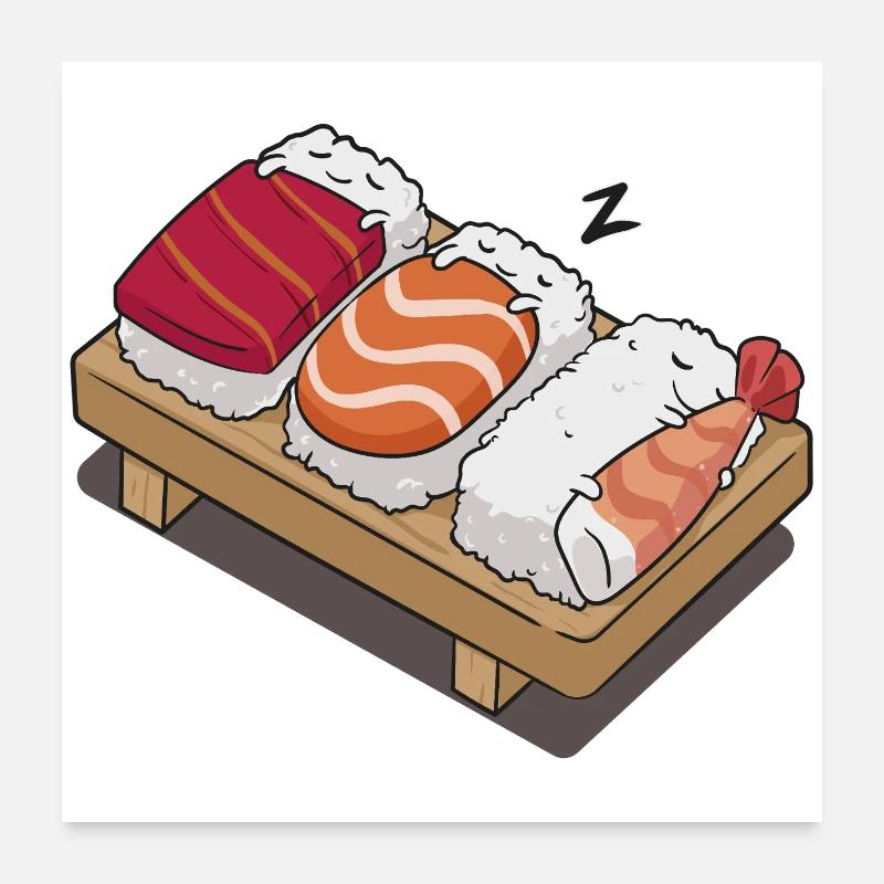 Sushi bébé Poster 60 x 60 cm