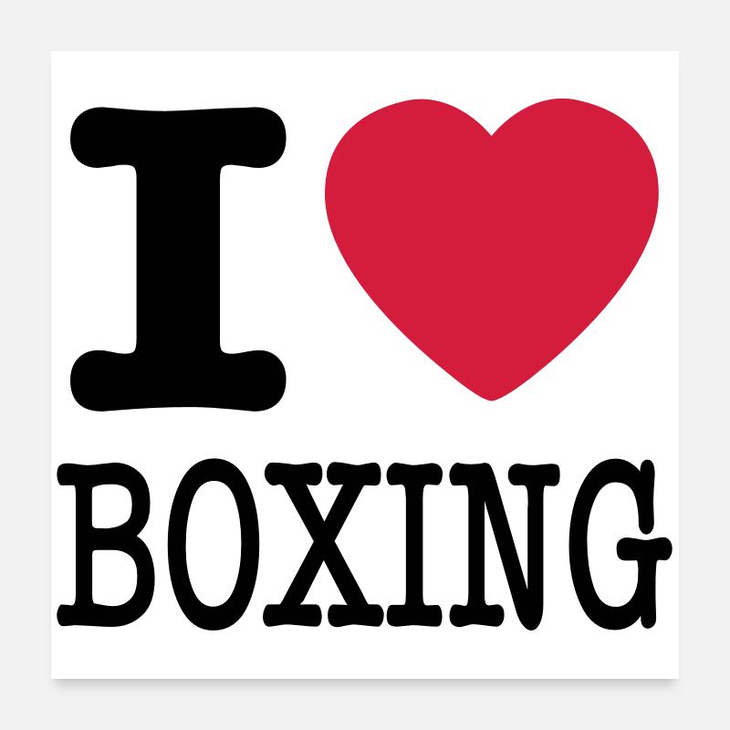 I love boxing / I love boxes Poster 24" x 24" (60x60 cm)