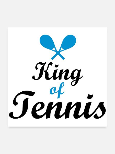 tennis - Poster 60 x 60 cm - blanc - Devant