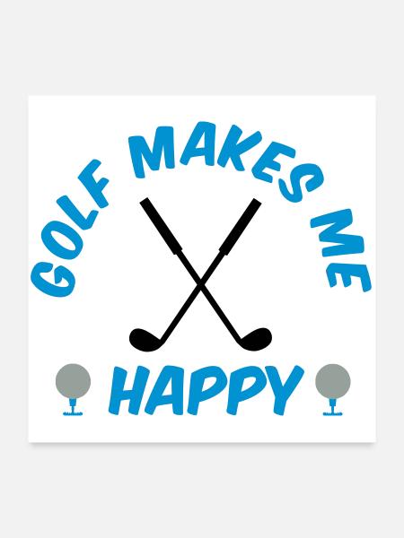 golf - Poster 60 x 60 cm - blanc - Devant