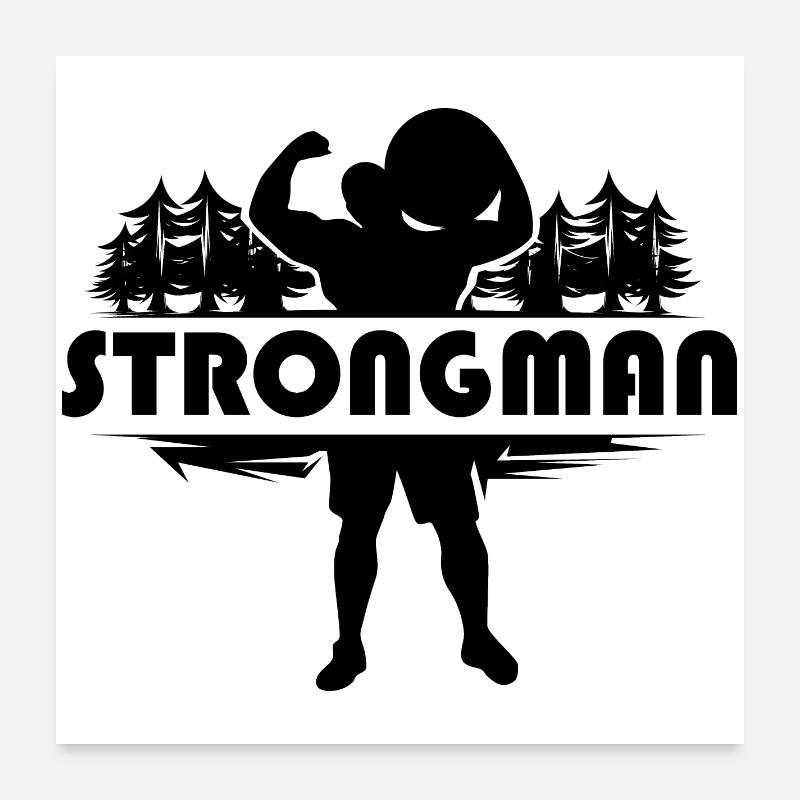 strongman nature strong man stone symbol power Poster 24" x 24" (60x60 cm)