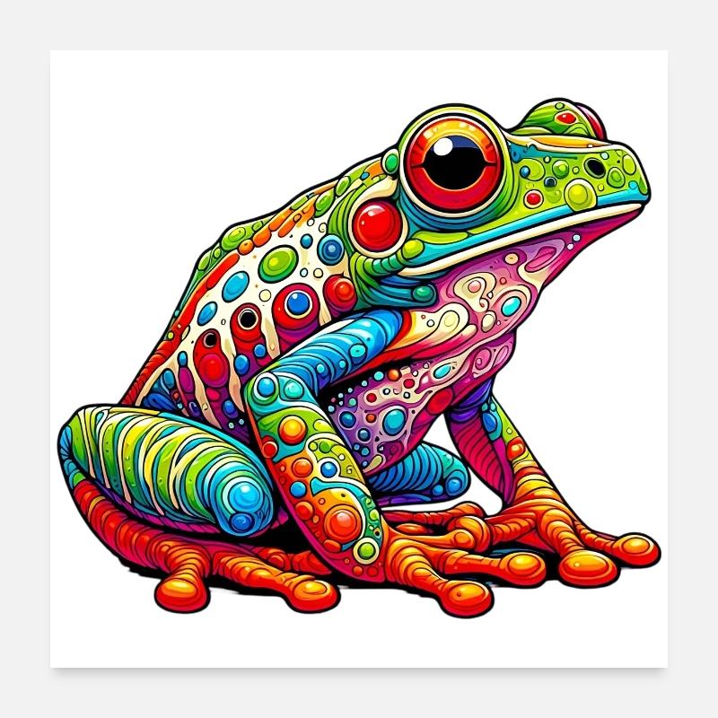 Grenouille Poster 60 x 60 cm