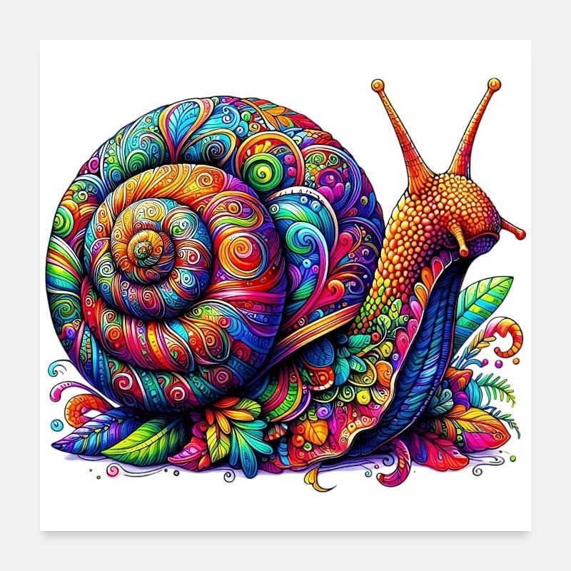 Snail Poster 24" x 24" (60x60 cm)