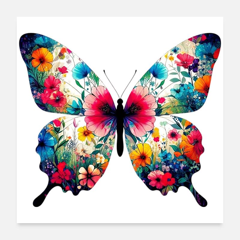 Papillon Poster 60 x 60 cm