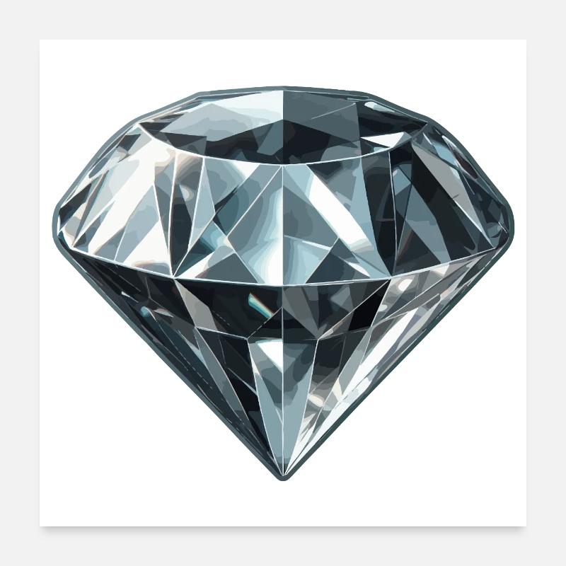 Precious Diamond Gemstone Poster 24" x 24" (60x60 cm)