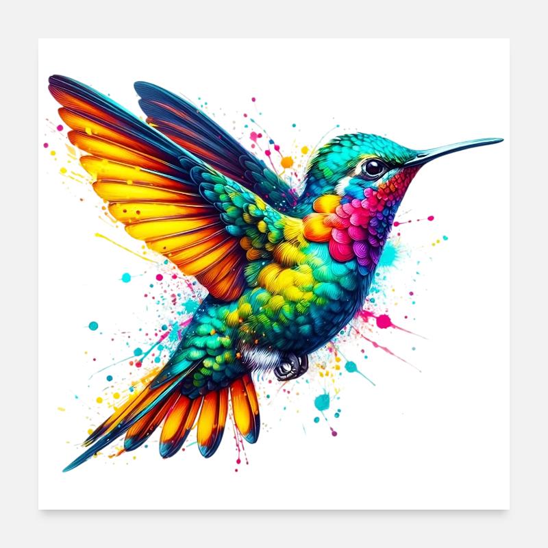 Kolibri Poster 60x60 cm