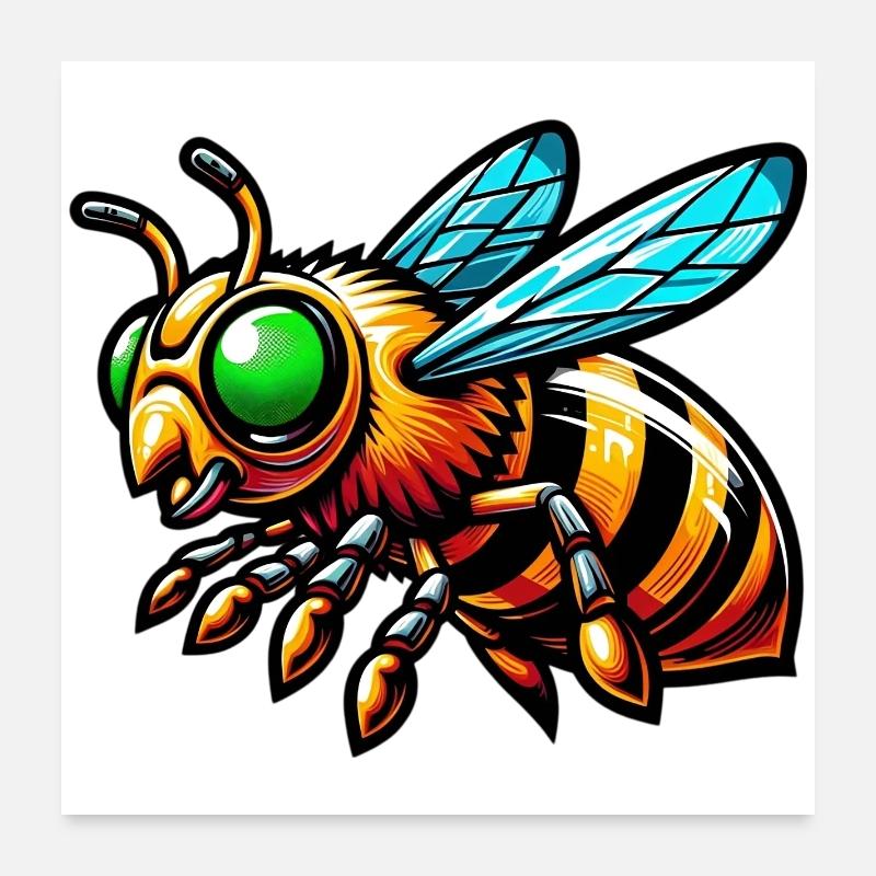 Bee Poster 24" x 24" (60x60 cm)