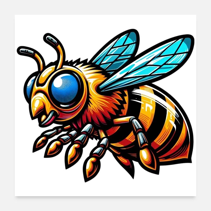 Bee Poster 24" x 24" (60x60 cm)