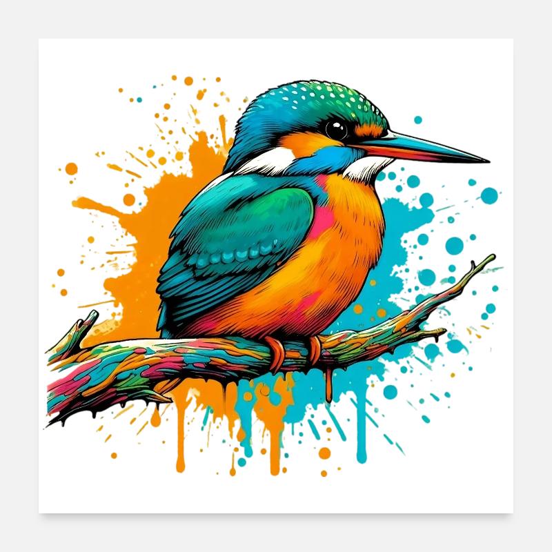 Martin-pêcheur Poster 60 x 60 cm