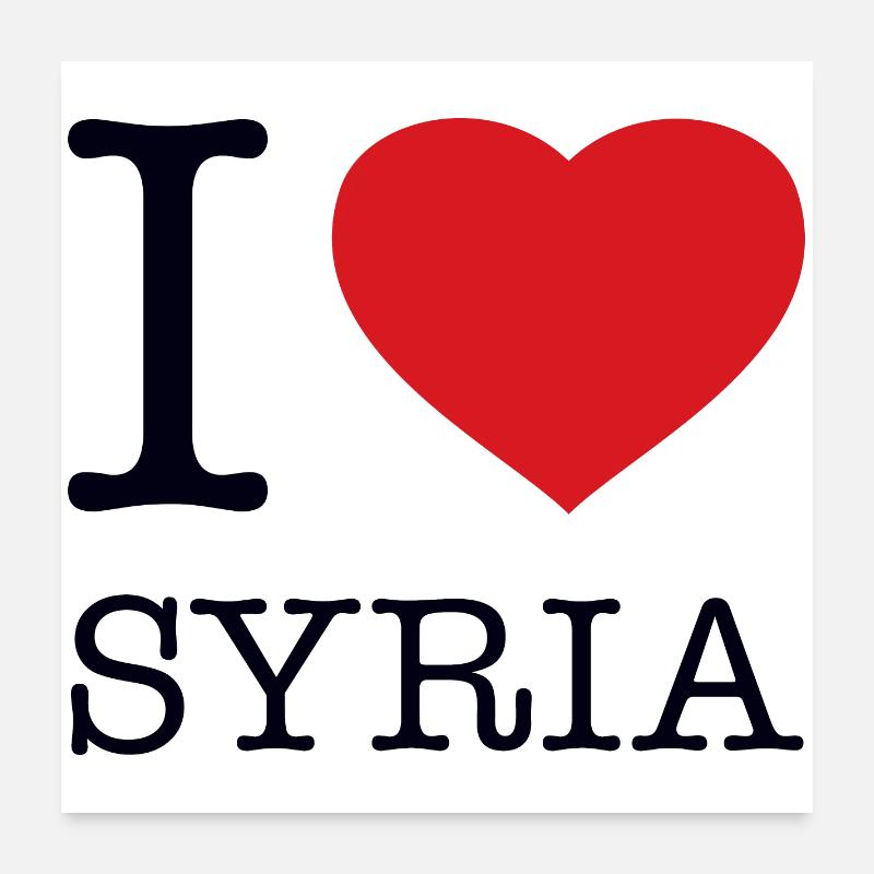 J’ADORE LA SYRIE Poster 60 x 60 cm