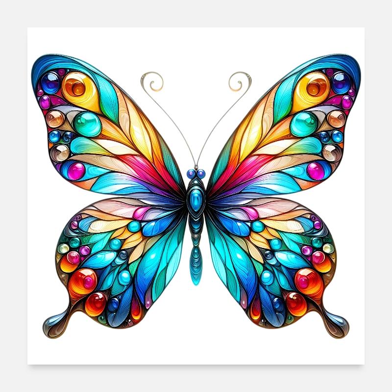 Schmetterling Poster 60x60 cm
