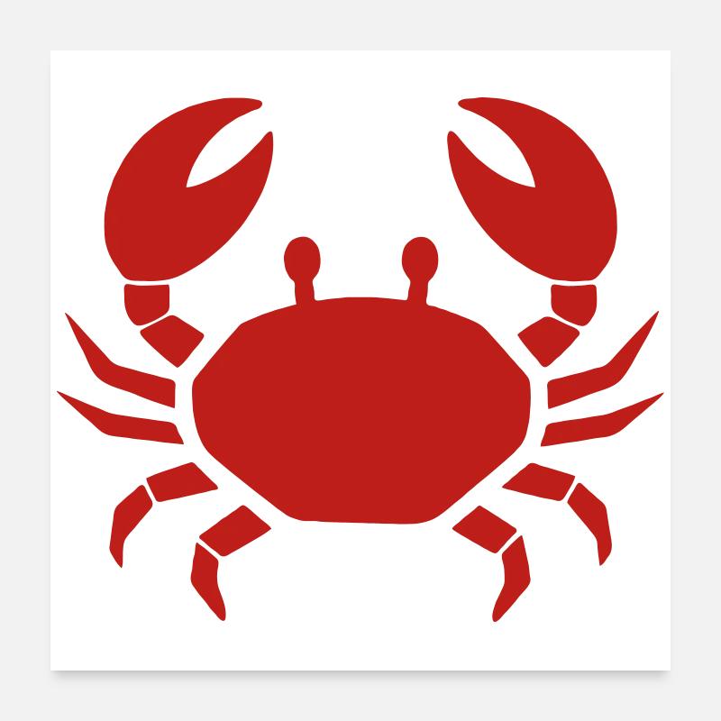 Breloque crabe côtier Poster 60 x 60 cm
