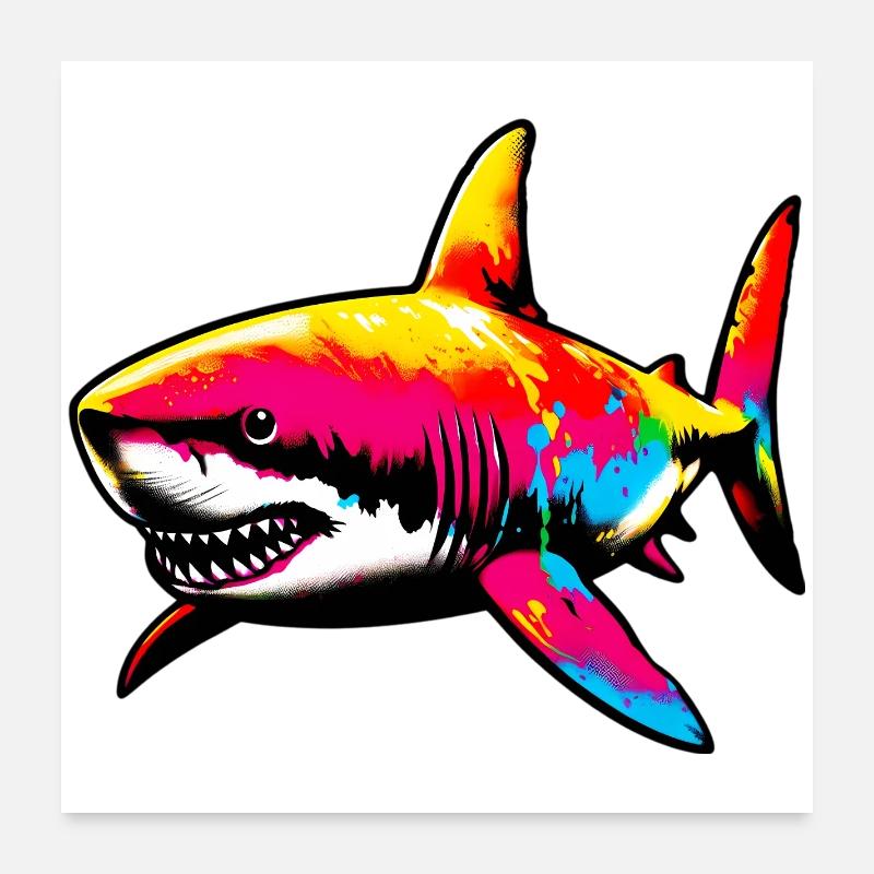 Requin Poster 60 x 60 cm