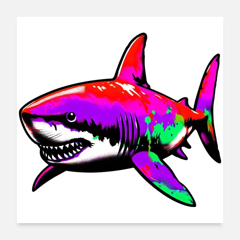 Requin Poster 60 x 60 cm