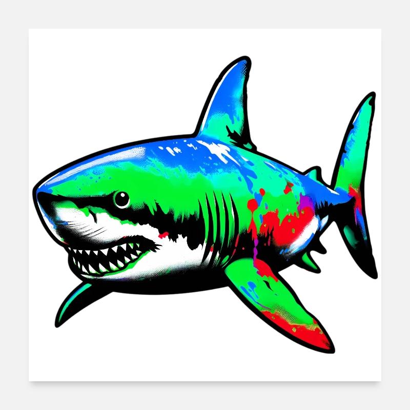 Requin Poster 60 x 60 cm