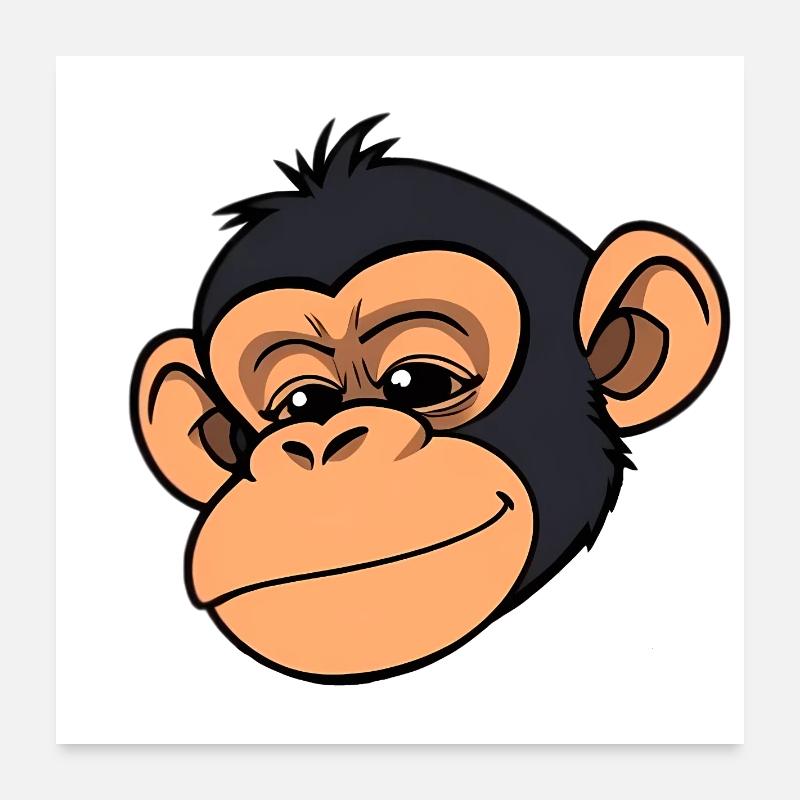 Abe chimpanse Poster 60x60 cm