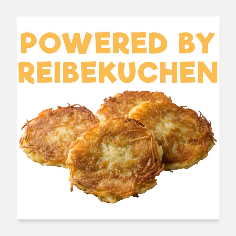 Powered by Reibekuchen Poster 60x60 cm