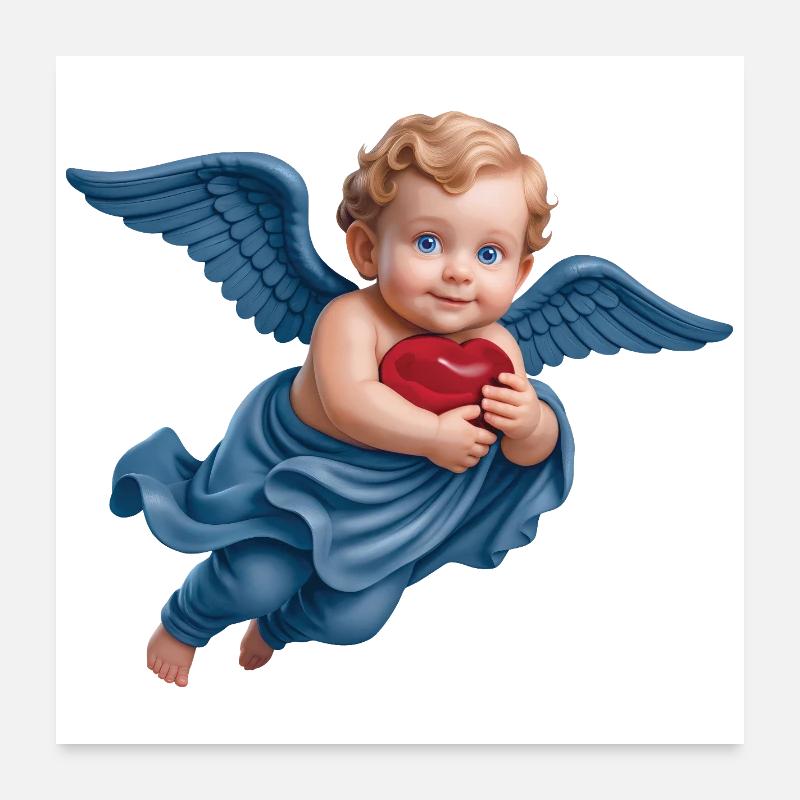 CUPID CHERUB #1 – Frieden & Liebe Poster 60x60 cm
