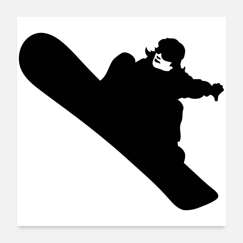 Snowboarding Poster 60x60 cm